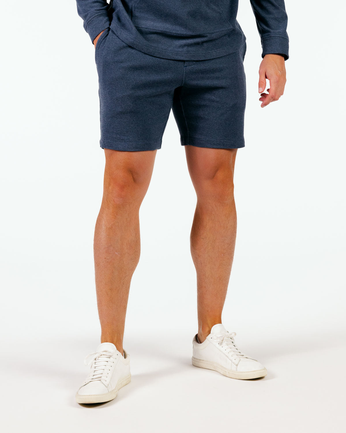 Primo Rib Knit Shorts (Blue Gray)