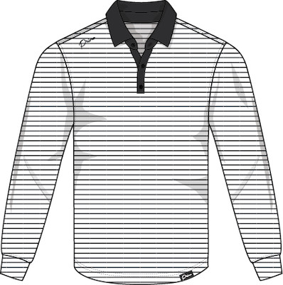 Men's Long Sleeve Classic Polo | Shipping Spring 2027 (Black Stripe)