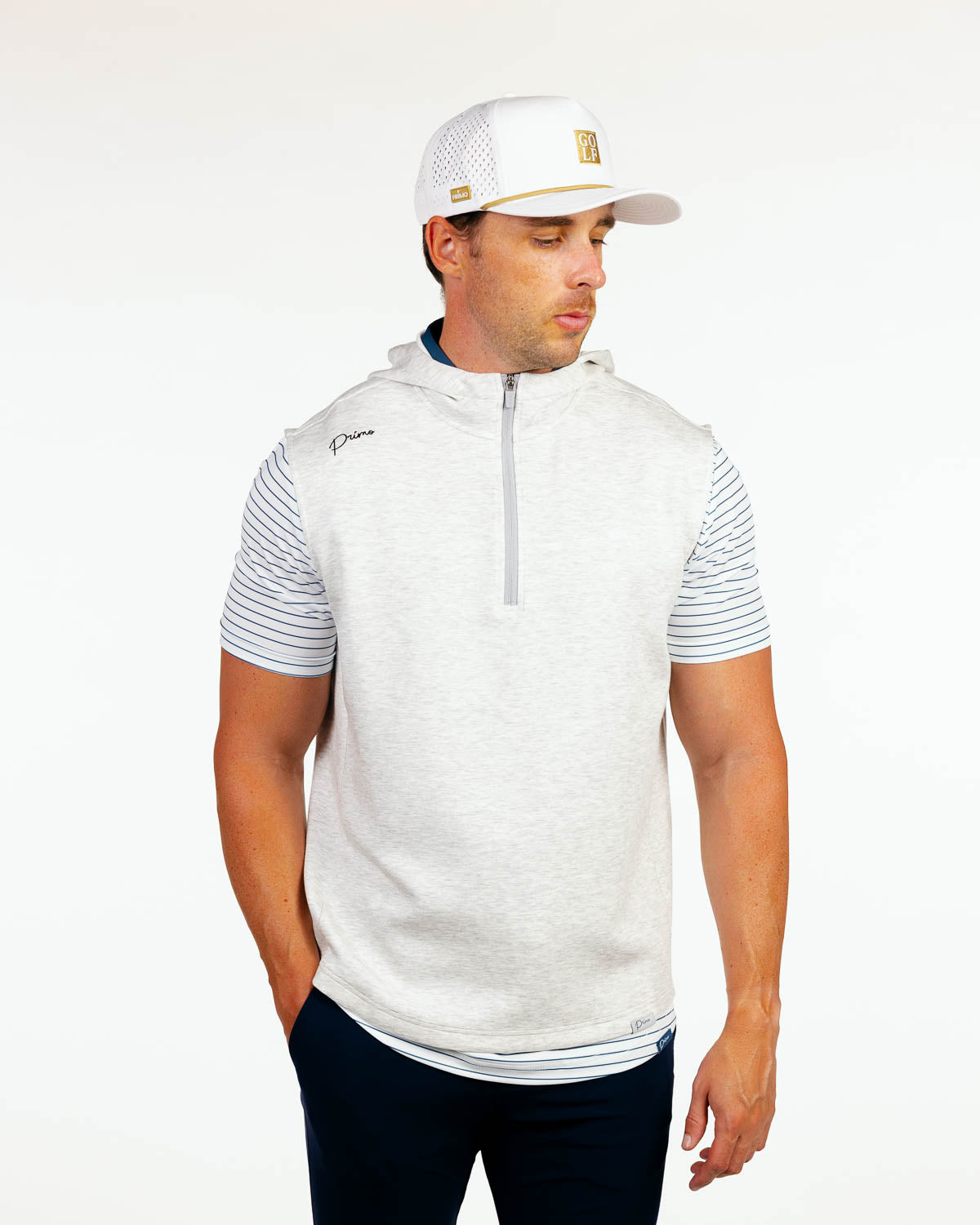 CoreSoft Hooded Vest (Light Gray Heather Hooded)
