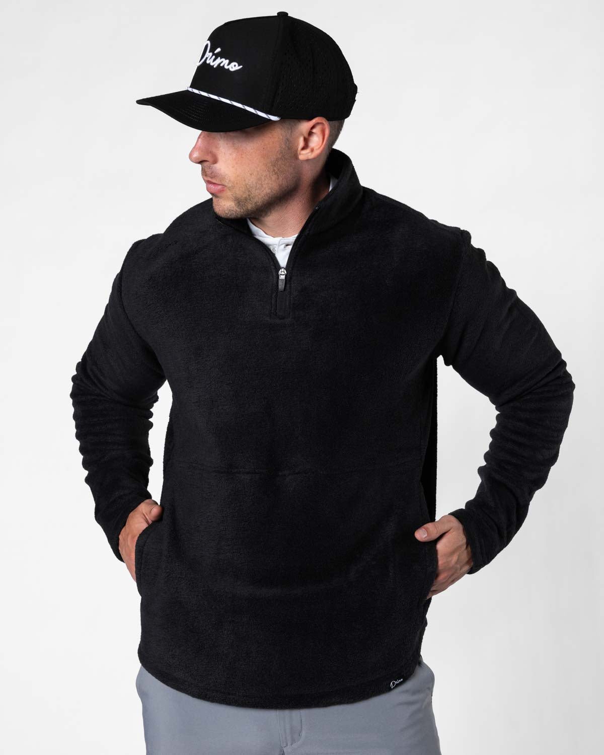 Men’s Polar Fleece Q Zip (Black)