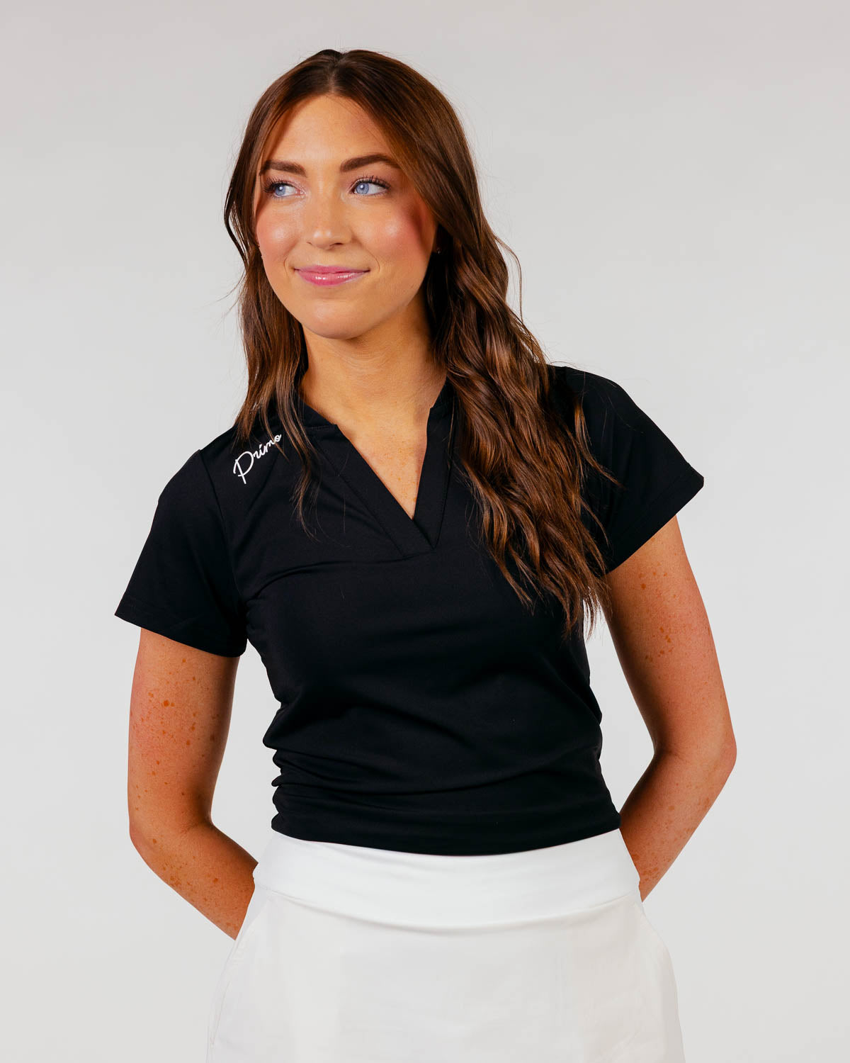 Women's Blade Polo (Black Cursive)