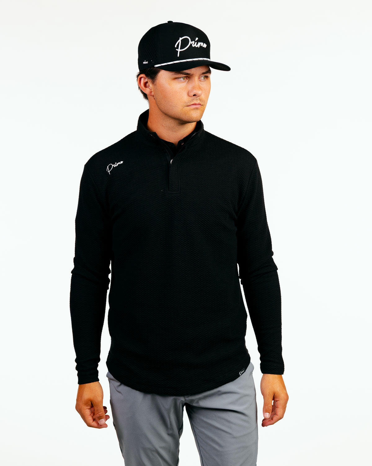 Primo Waffle Quarter Zip (Black)